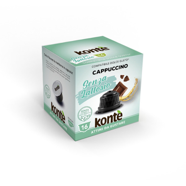 Bebida quente de Cappuccino S/Lactose 16 Cápsulas Compatíveis com Dolce Gusto