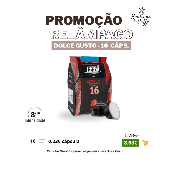 PROMOÇÃO DOLCE GUSTO 16 CAPS